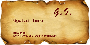 Gyulai Imre névjegykártya