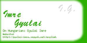 imre gyulai business card
